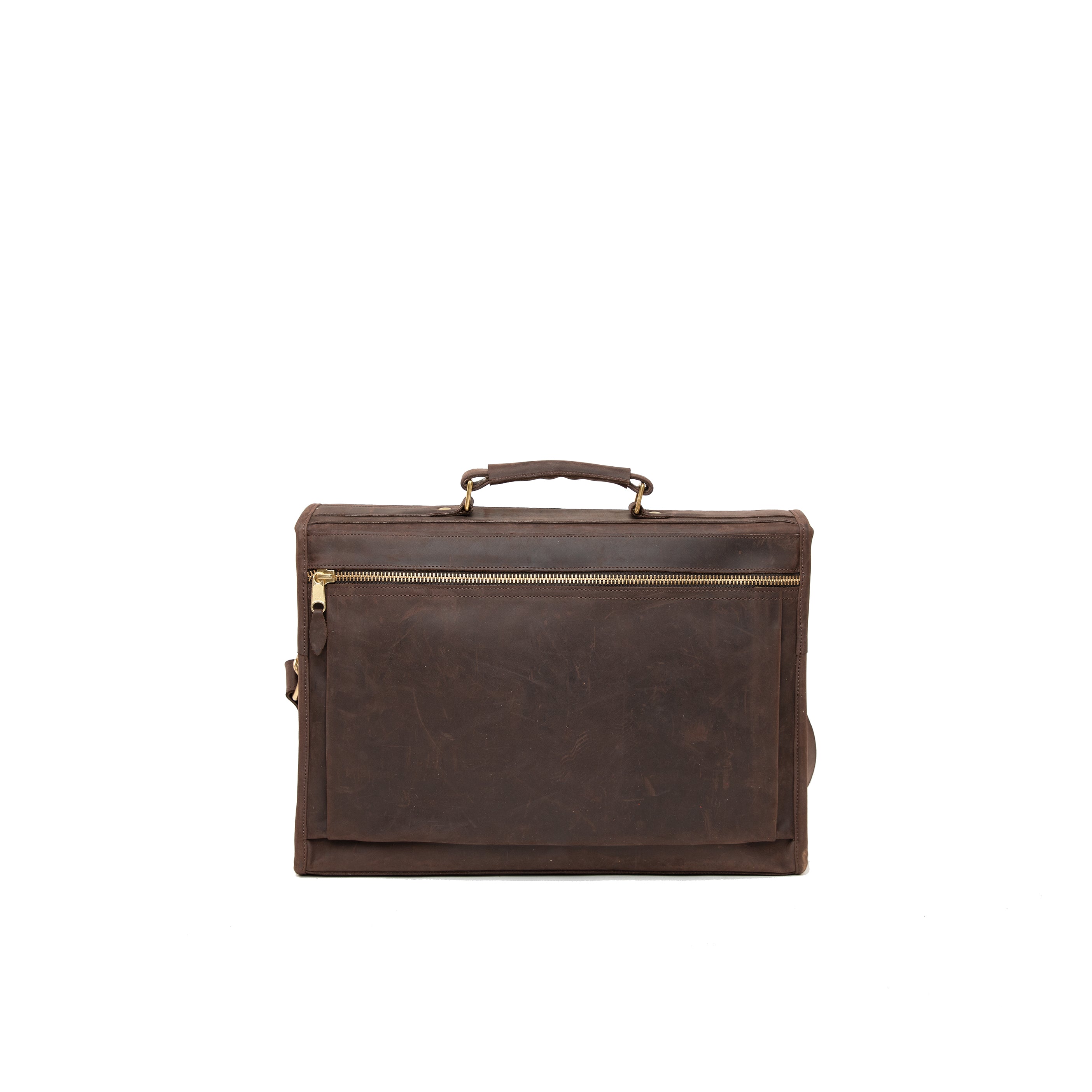 Pull Up Leather Executive Briefcase - Sandstorm Kenya (KE)