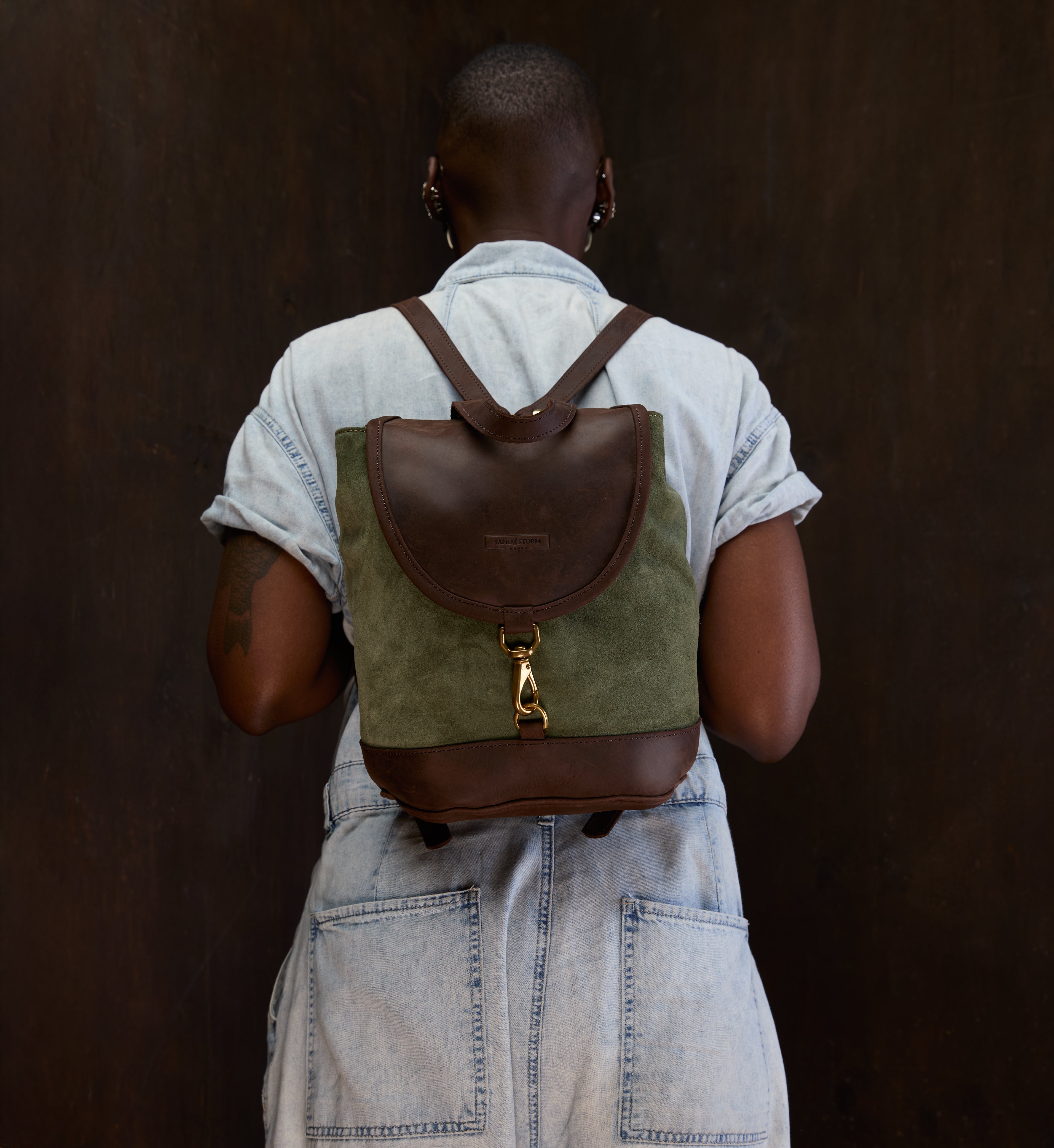 Suede Cecilia Backpack (Mocha Leather)