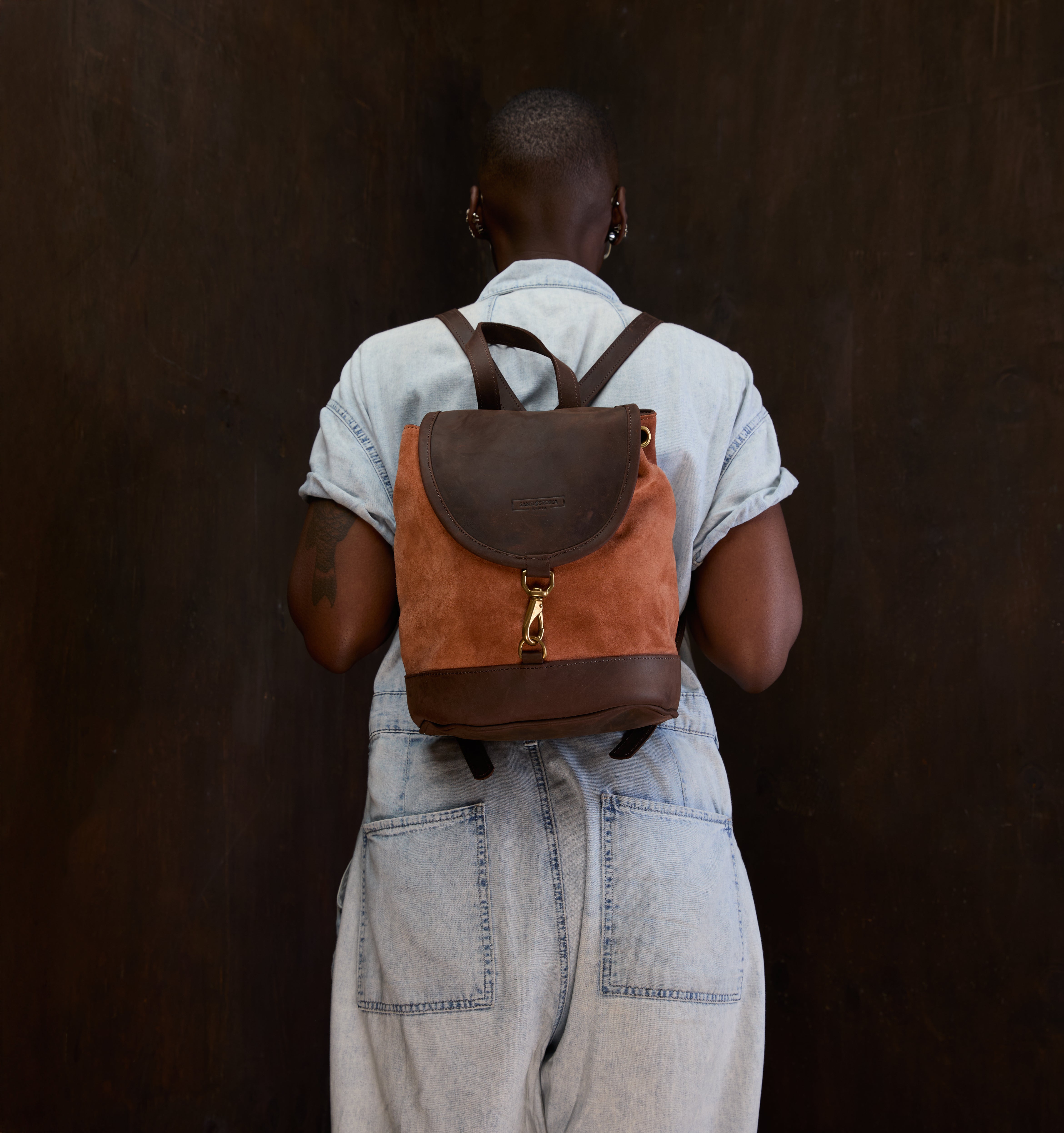 Suede Cecilia Backpack (Mocha Leather)