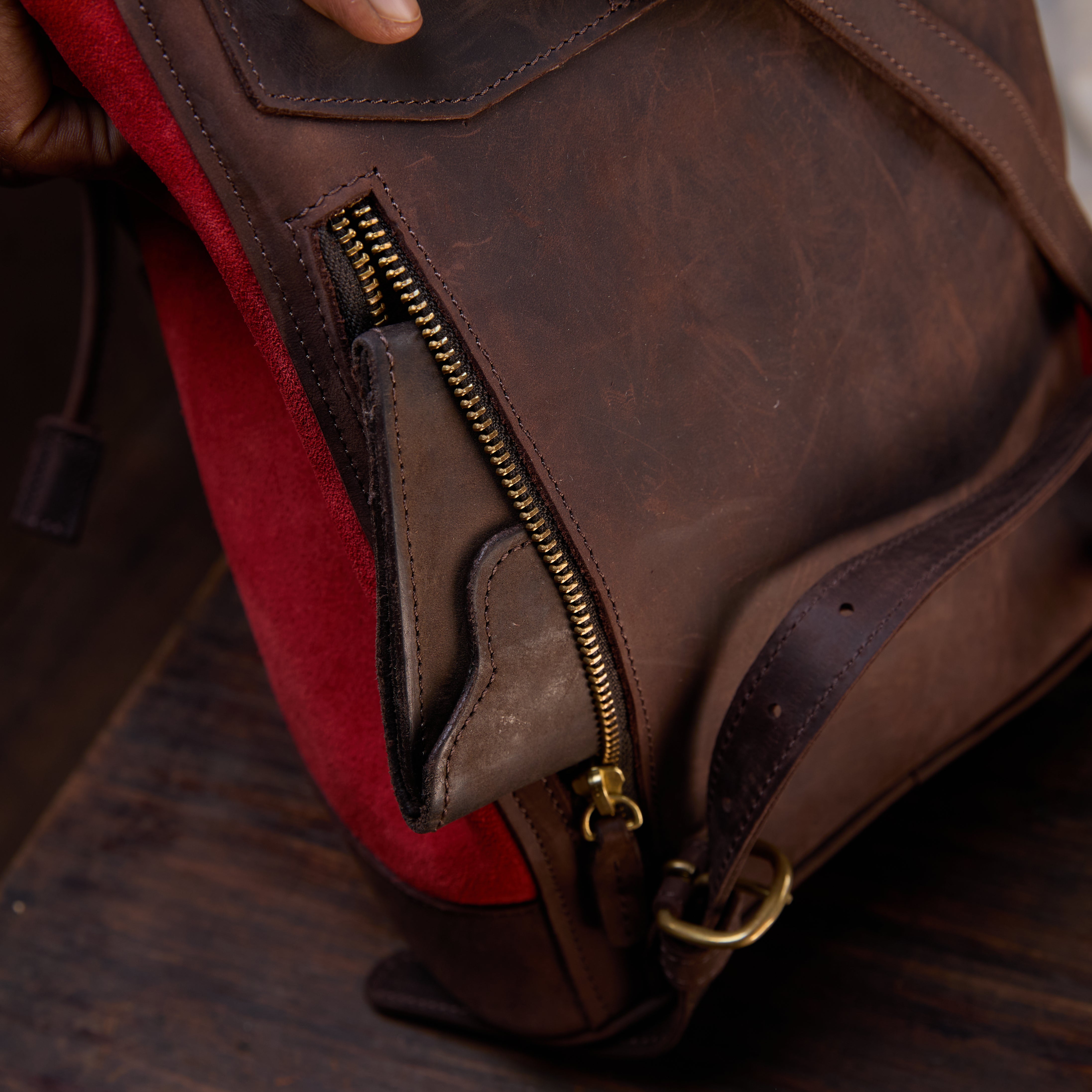 Suede Cecilia Backpack (Mocha Leather)