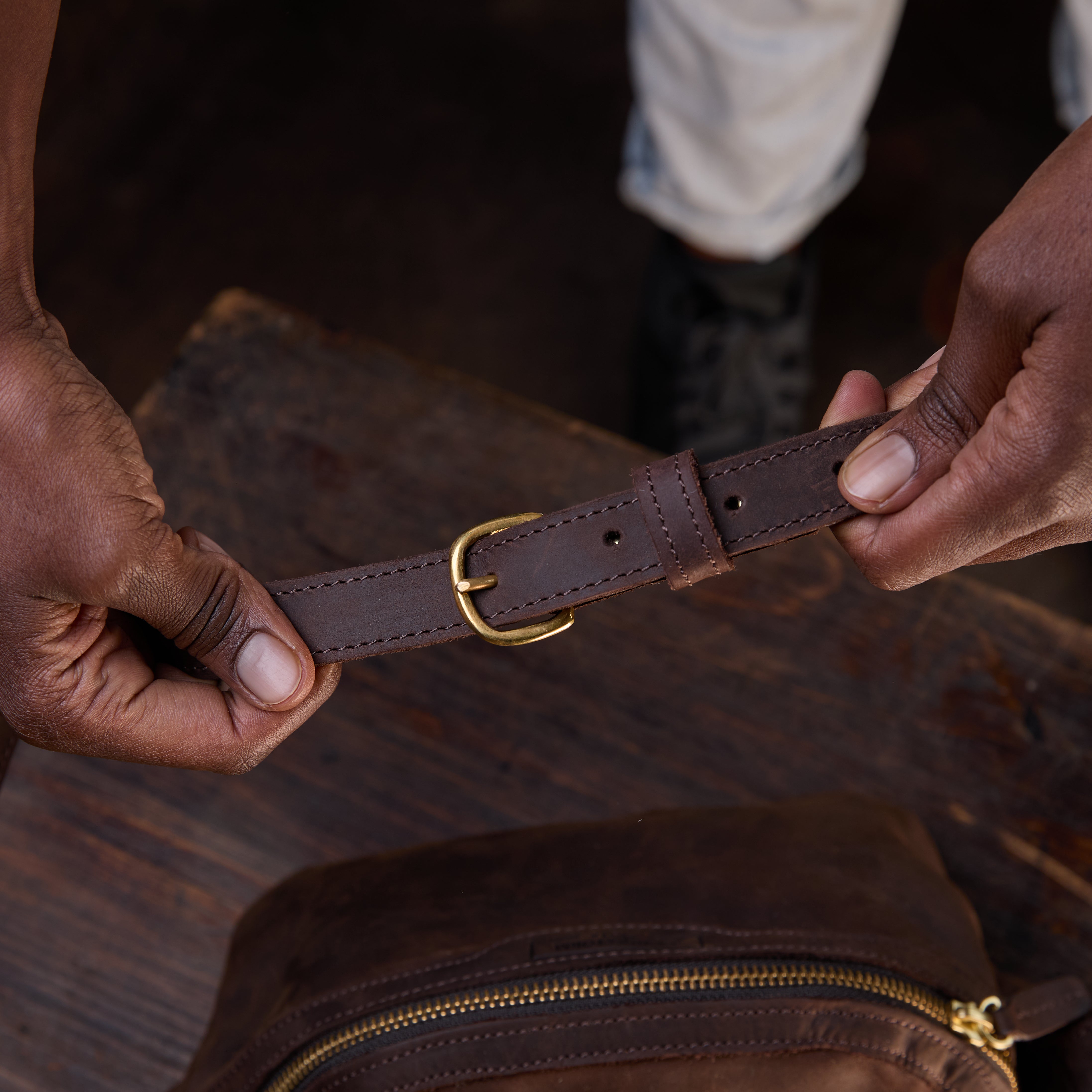 Pull-up Leather Mercy Belt bag.