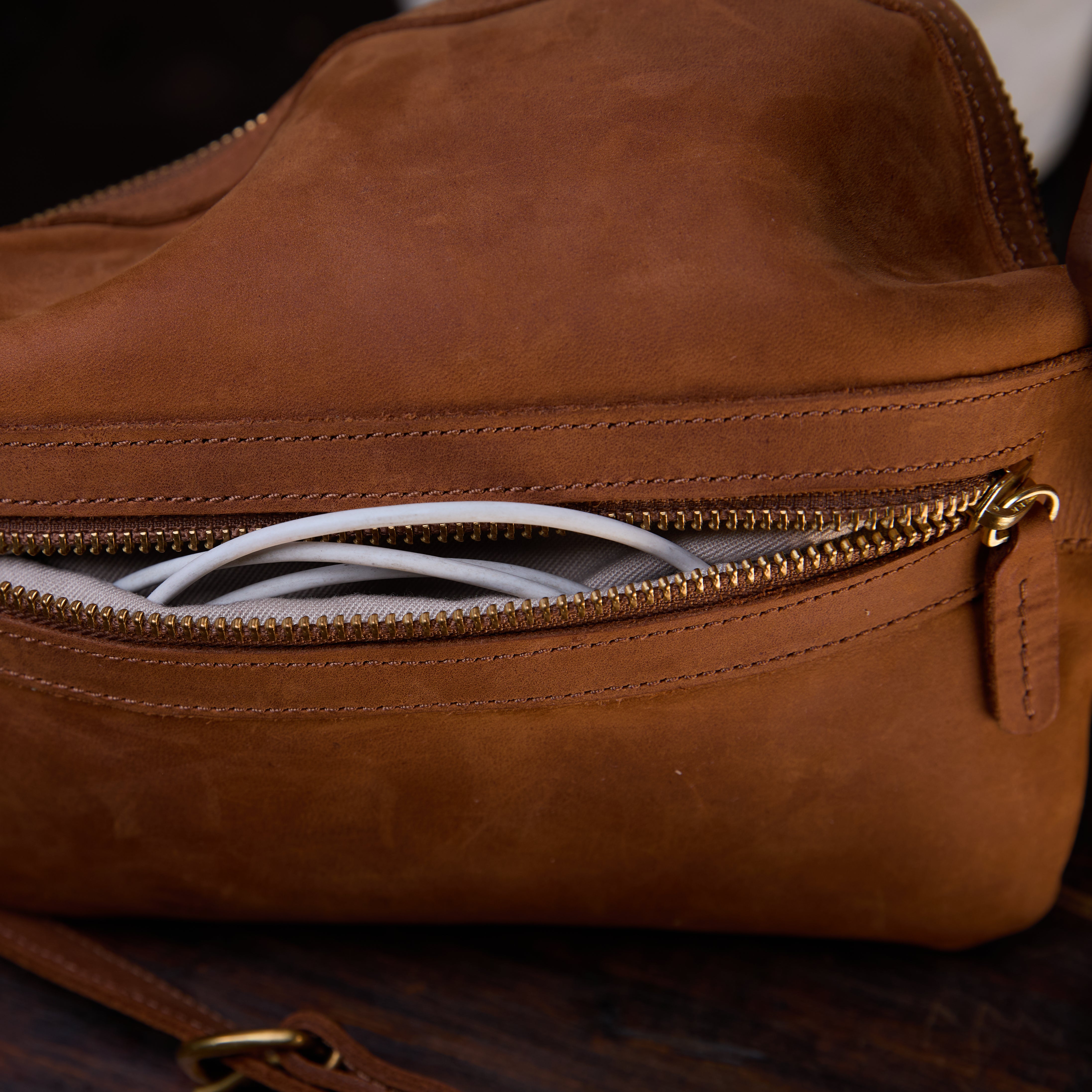 Pull-up Leather Mercy Belt bag.