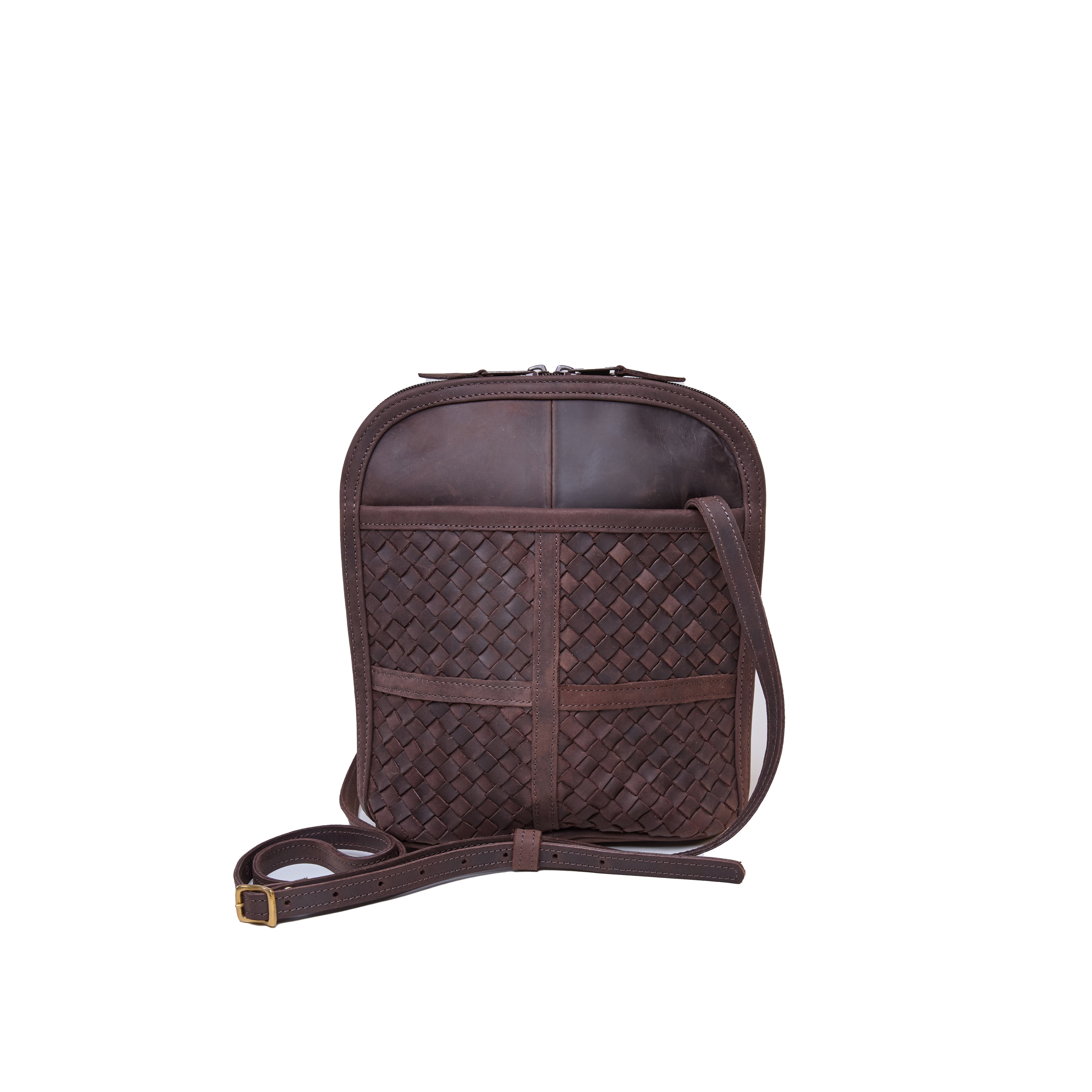 Pull-up Leather Sporran Crossbody (Woven)