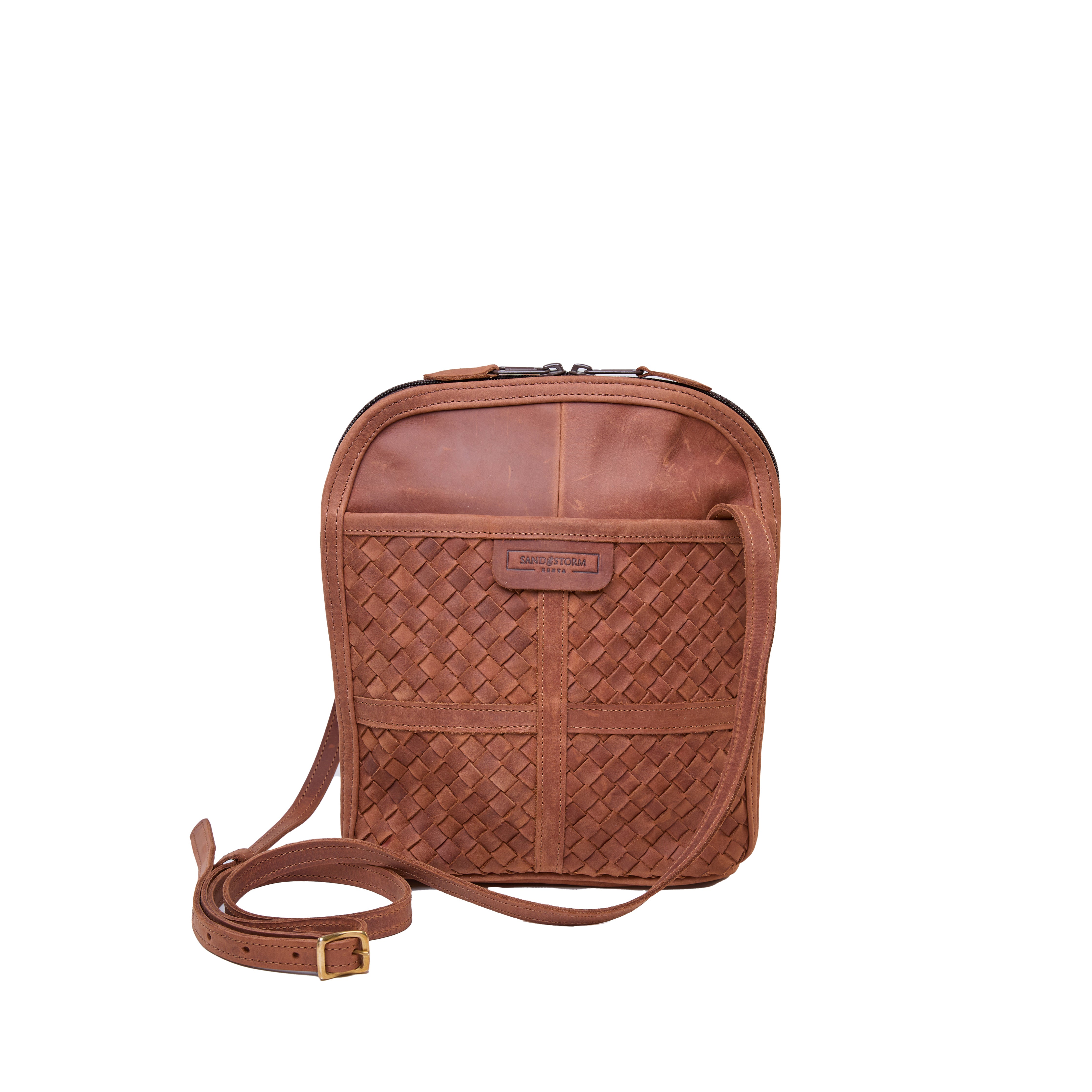 Pull-up Leather Sporran Crossbody (Woven)