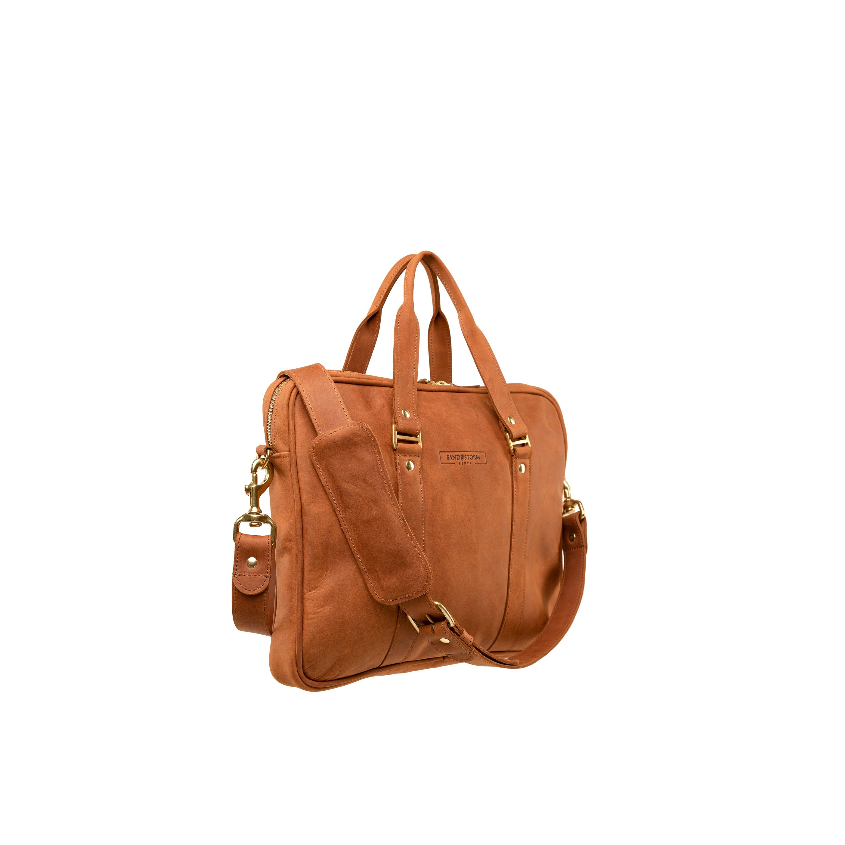 Pull-up  Leather Pili Folio Bag - Sandstorm Kenya (KE)