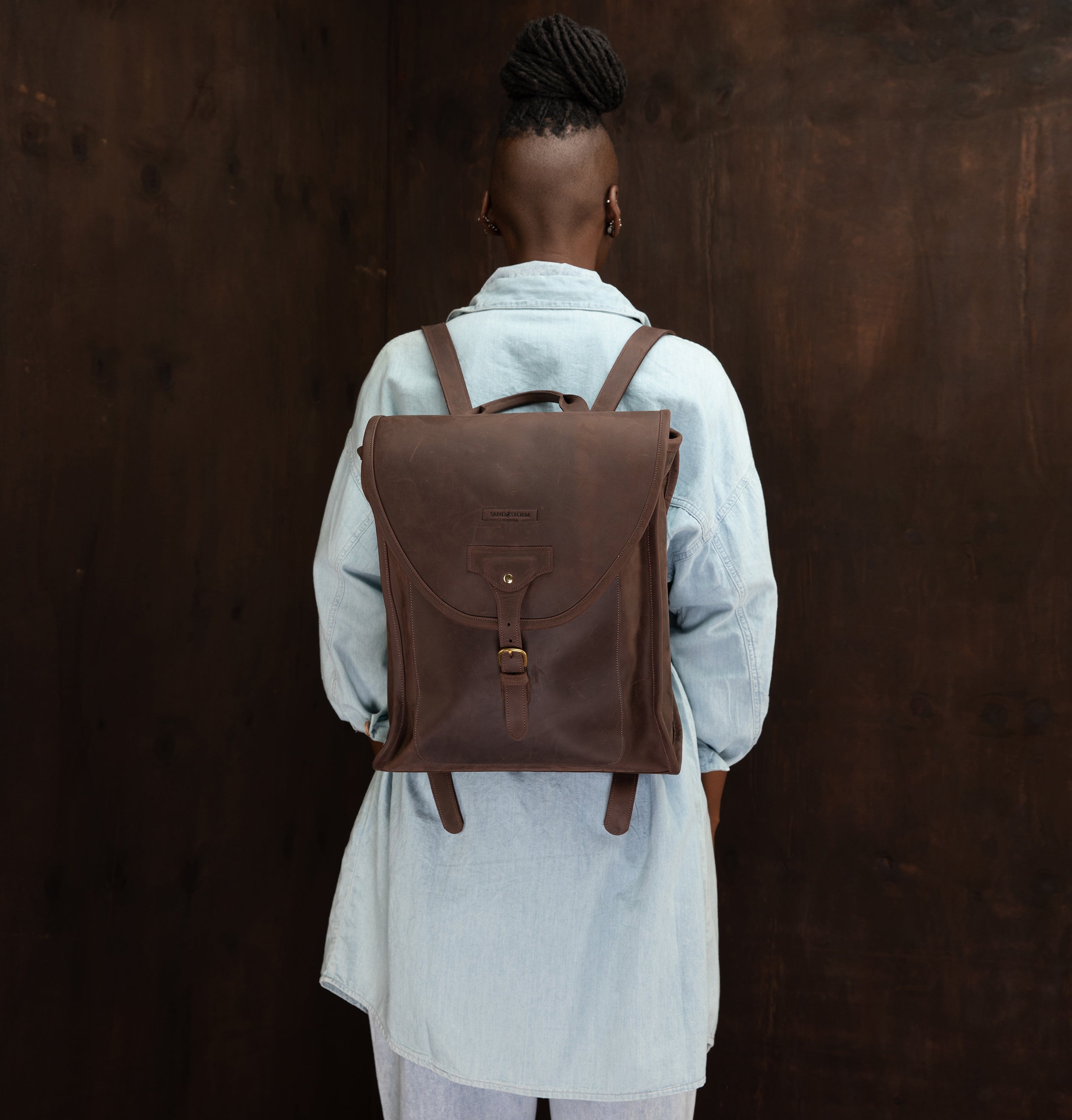 Pull-up Leather Keziah Backpack - Sandstorm Kenya (KE)